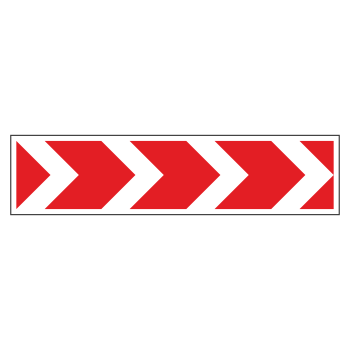 Дорожный знак 1.34.1 «Направление поворота» (большой) (металл 0,8 мм, II типоразмер: 500х2250 мм, С/О пленка: тип А инженерная)